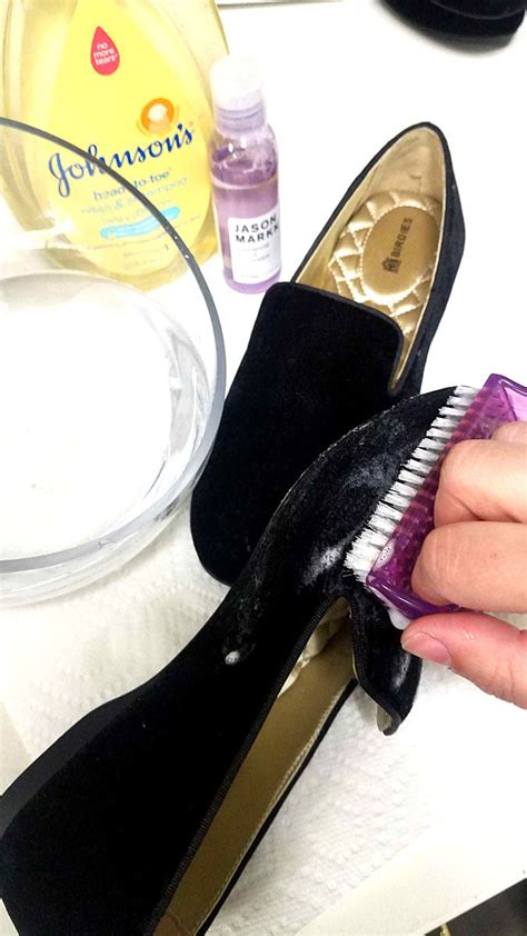 how to clean fake velvet shoes|velvet shoe protector spray.